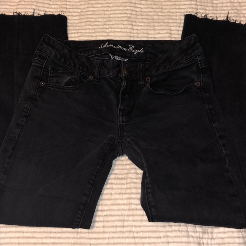 Black AEO Straight Leg Jeans